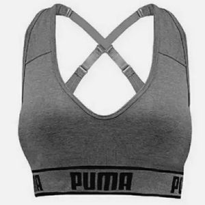 Puma Activewear gray and black Sport Bra